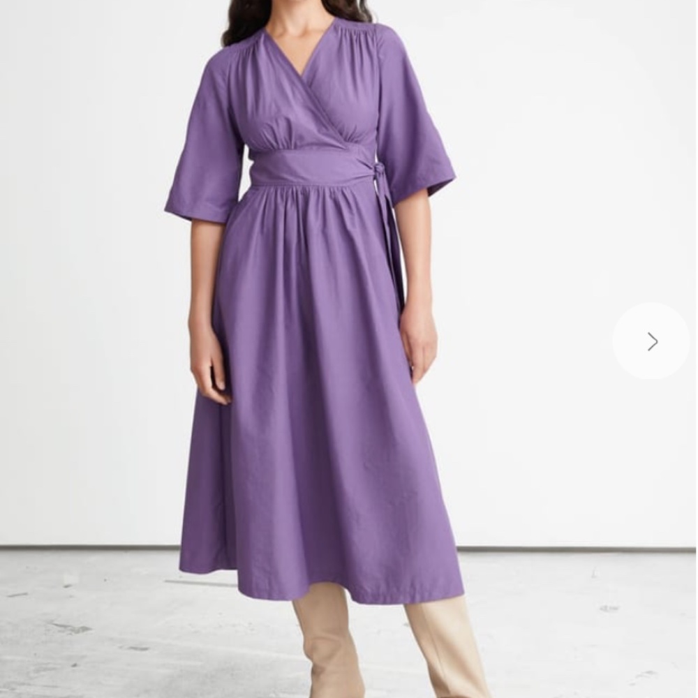 NWT & Other Stories Voluminous Midi Wrap Dress Size 10